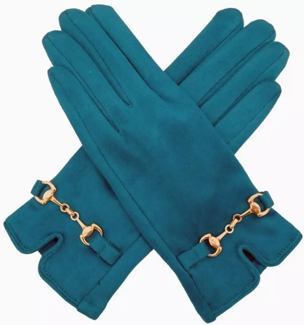 Teal on sale ladies gloves