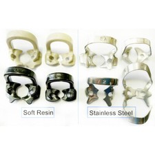 8Pis Dental Rubber Dam Clamps Clip Barrier Clips Soft Molar Premolar Anterior SS