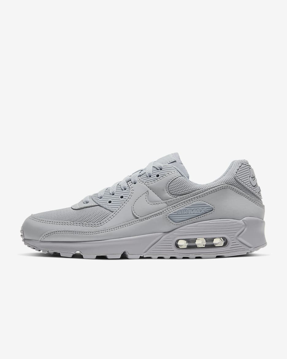 air max 90 365 sneaker in white & wolf grey