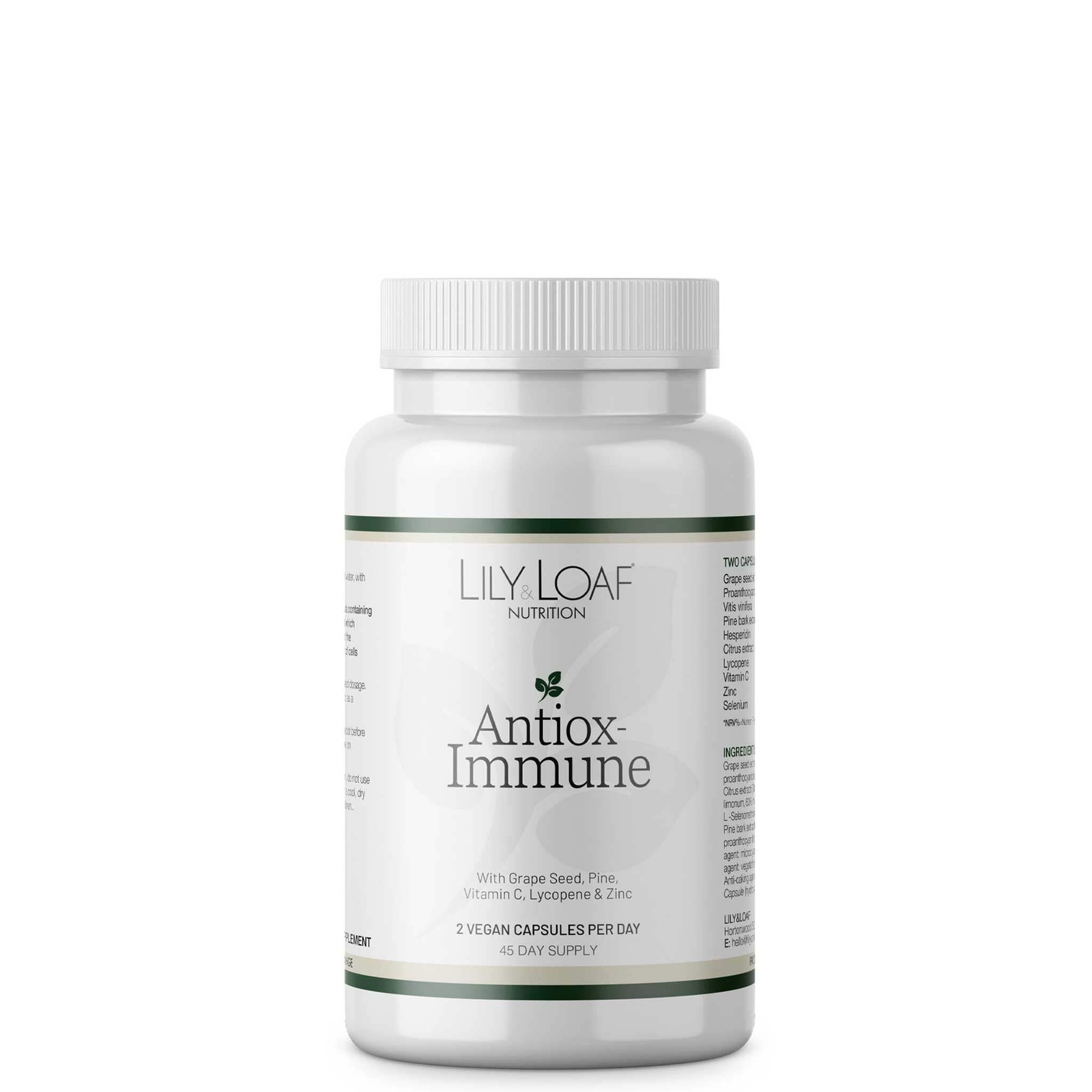 Lily & Loaf Antiox-Immune Capsules | Vitamin C Zinc Selenium Antioxidant Supplem
