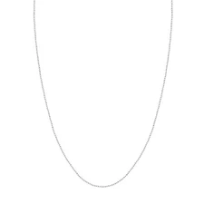 1.20mm Open Dainty Twisted Rope Chain Necklace Real Solid 14K Real White Gold