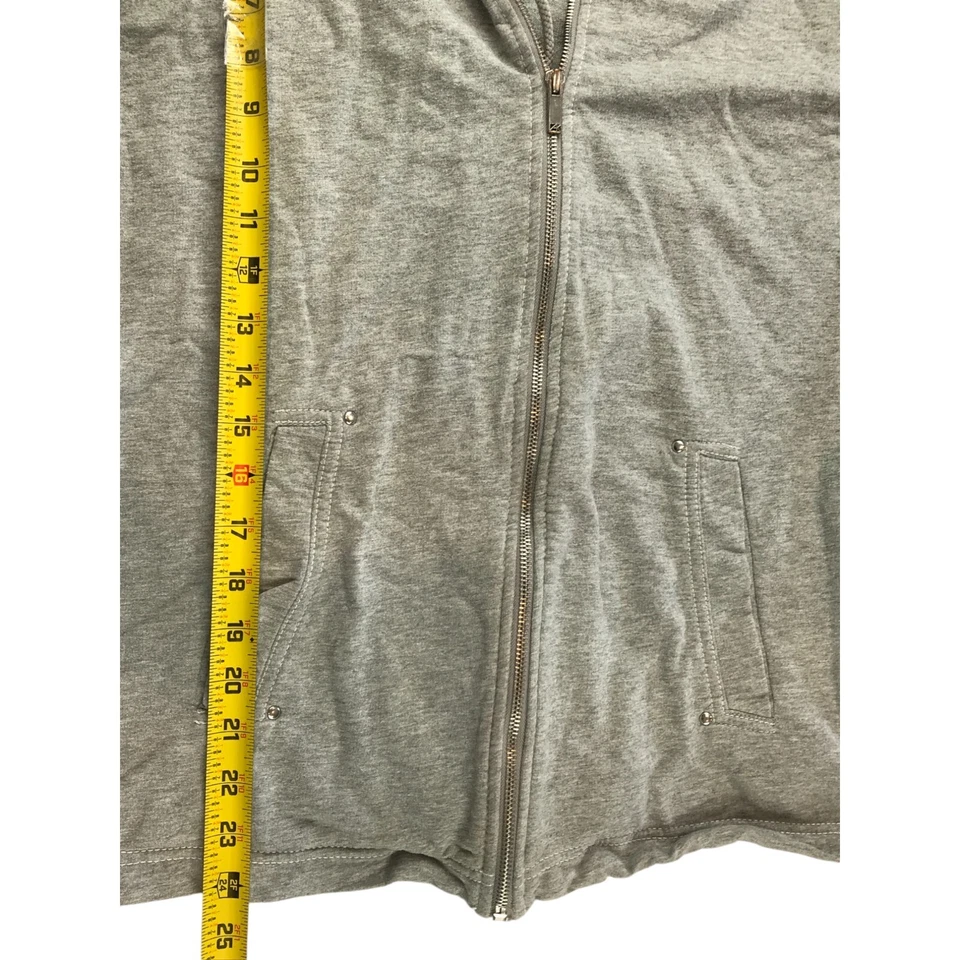 Anne Klein Sport Women Hoodie Jacket Womens 1X Gray Full Zip Long Sleeve Pockets - Image 3 of 4