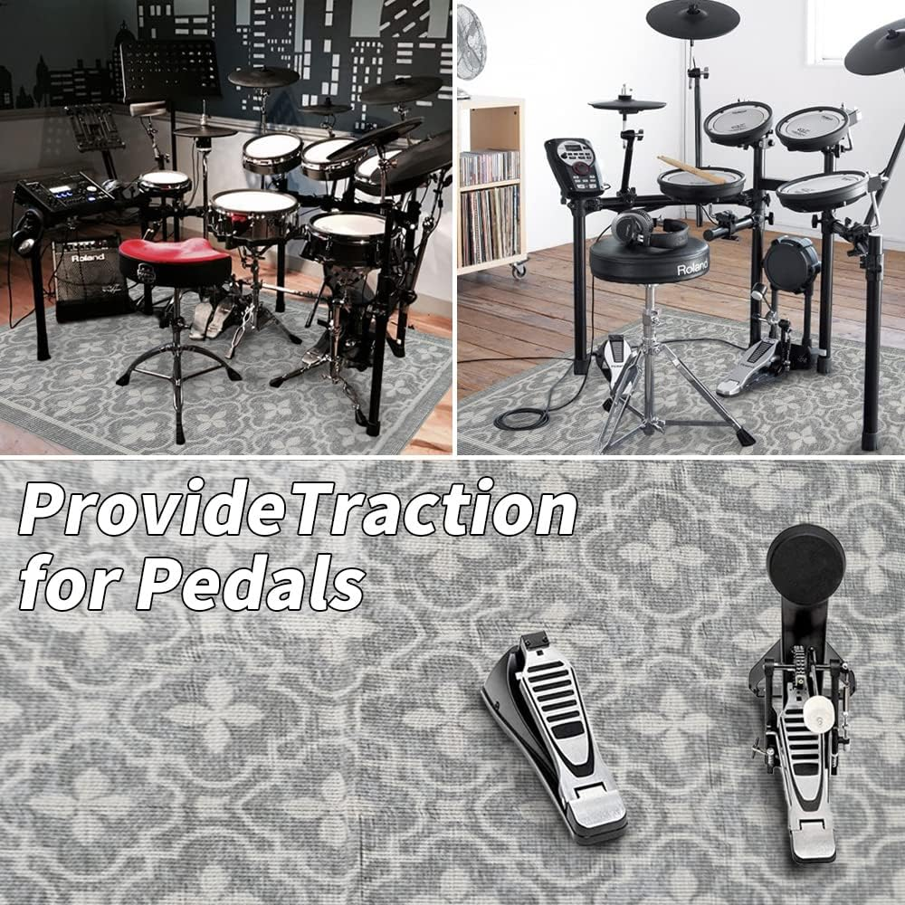 Drum Rug Outdoor, 4X6Ft Drum Carpet Mat Outdoor NonSlip, Bass Drum Stopper Atta eBay