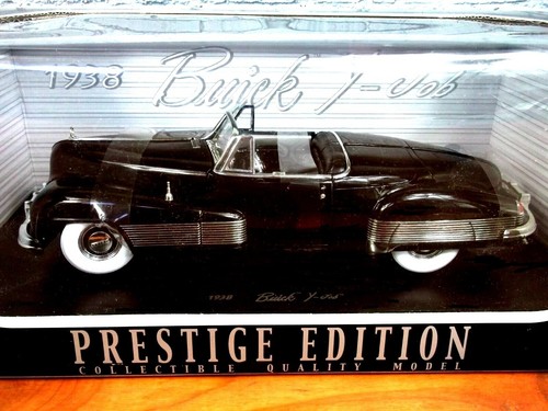 SEALED Prestige Edition BLACK 1938 BUICK Y-JOB 1:18 Scale diecast NIB NOS Anson - Picture 2 of 3