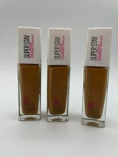 3x Expired Unsealed Maybelline Super Stay Foundation 332 Golden Caramel