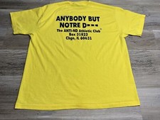 Vintage Anti Notre Dame UofM T-Shirt Size XL USA Made Single Stitch
