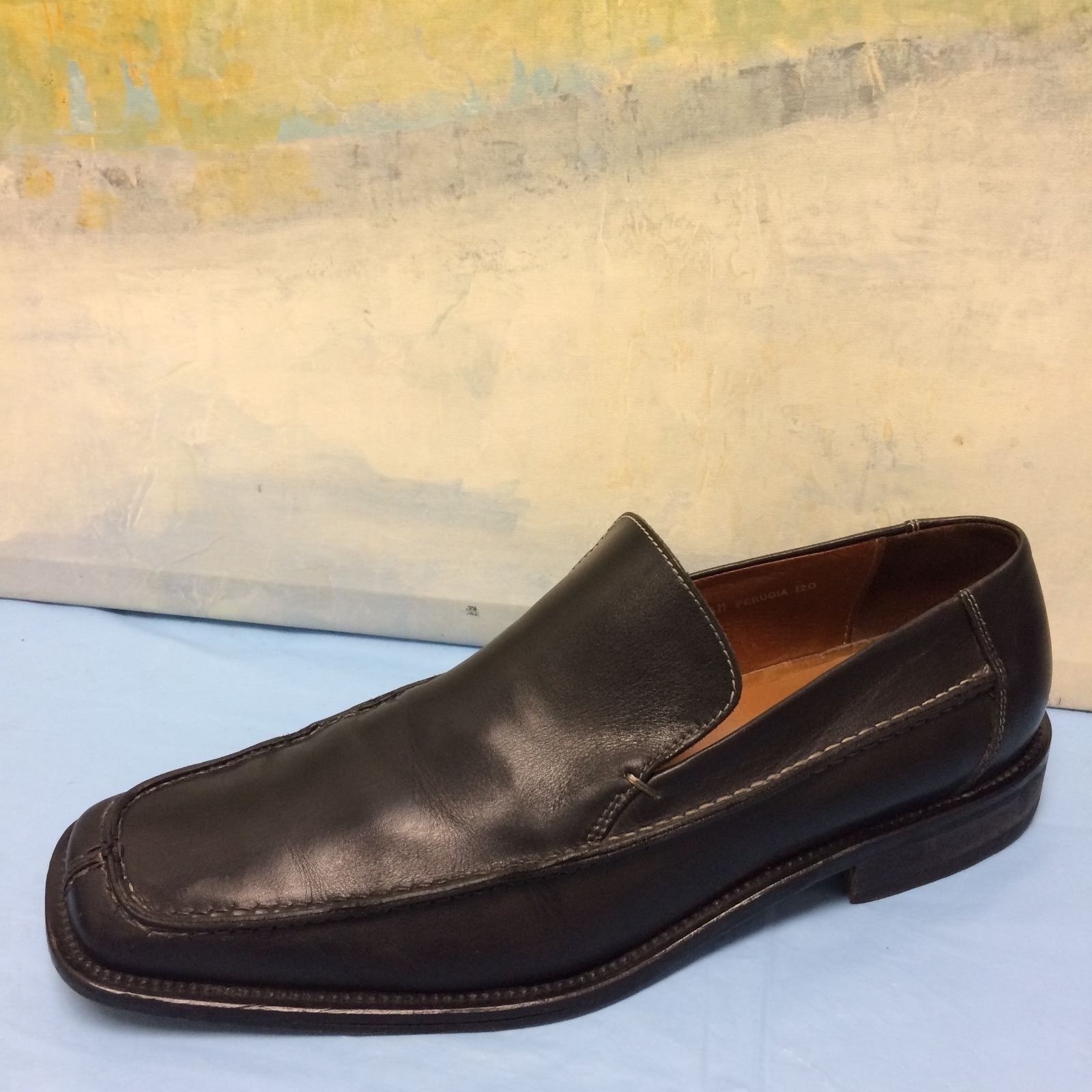 DONALD J PLINER Black PERUGIA 120 Leather Loafers… - image 1