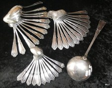 MENAGERE style ROCAILLE  METAL ARGENTE poinçons SAGLIER FRERES     36 pièces