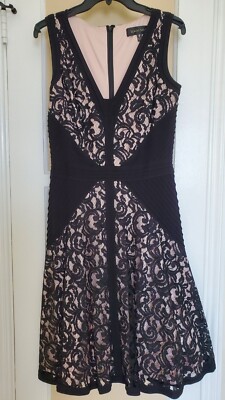 Tadashi Shoji lace overlay fit and flare cocktail dress Sz 8 | eBay Tadashi Shoji lace overlay fit and flare cocktail dress Sz 8 | eBay