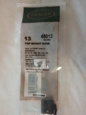 Weaver 13 Gloss Top Mount Base Mossberg Remington Winchester 48013