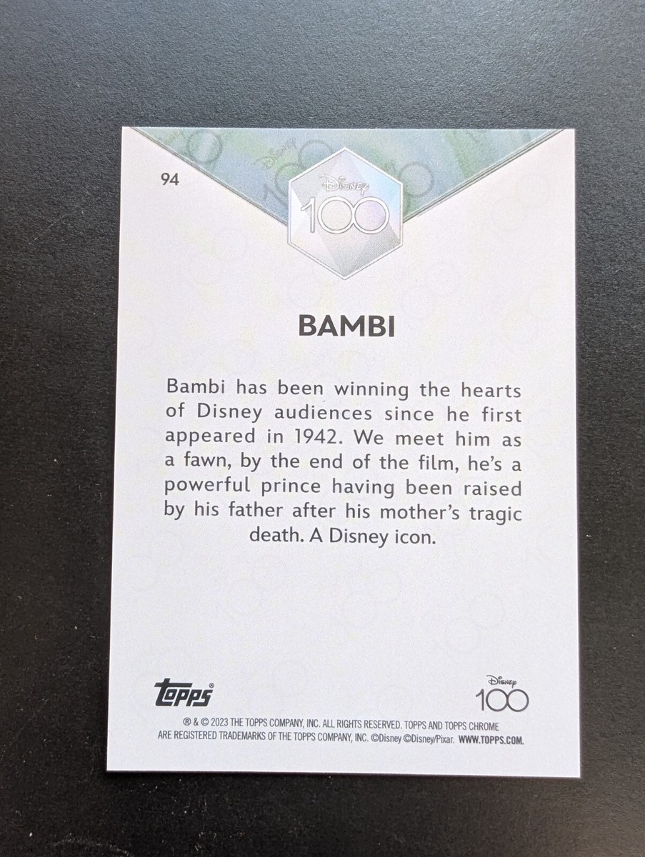 2023 Topps Chrome Disney 100 Bambi #94 Pink Refractor /399