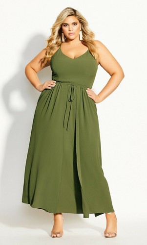 City Chic Ladies Divine Overlay Maxi 