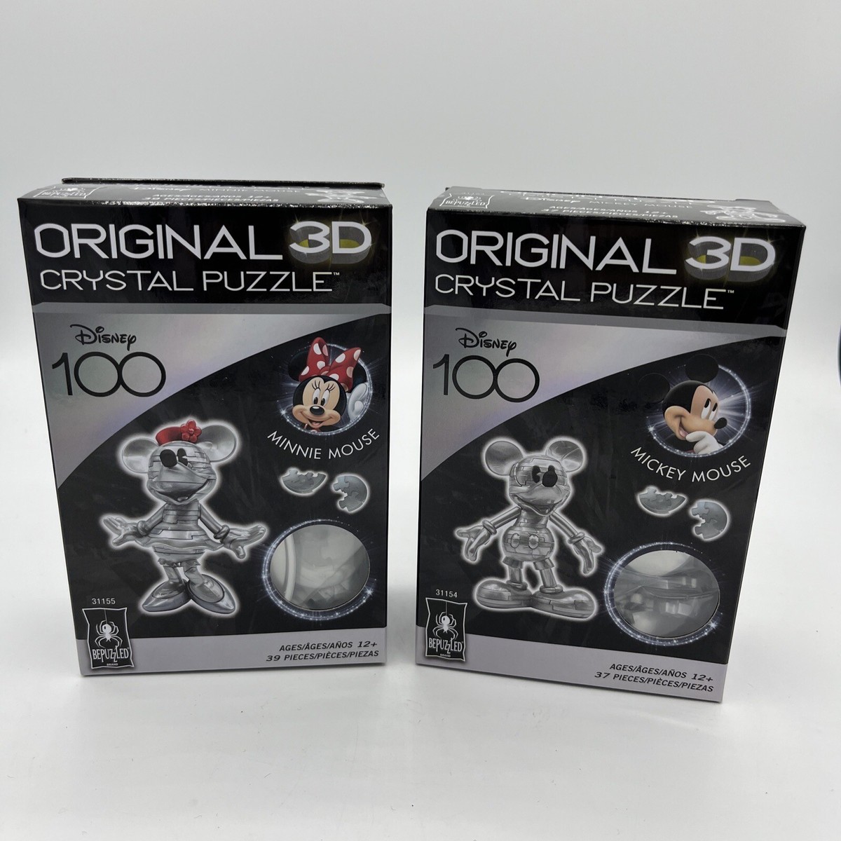 DISNEY 100 BePuzzled MICKEY+MINNIE MOUSE Original 3D Crystal