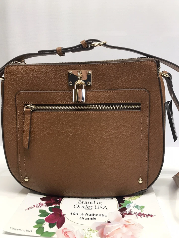 💯Hilary Radley Maya Crossbody Purse Double Zip Closure Black OR Brown /Gold $89 - Image 2 of 4