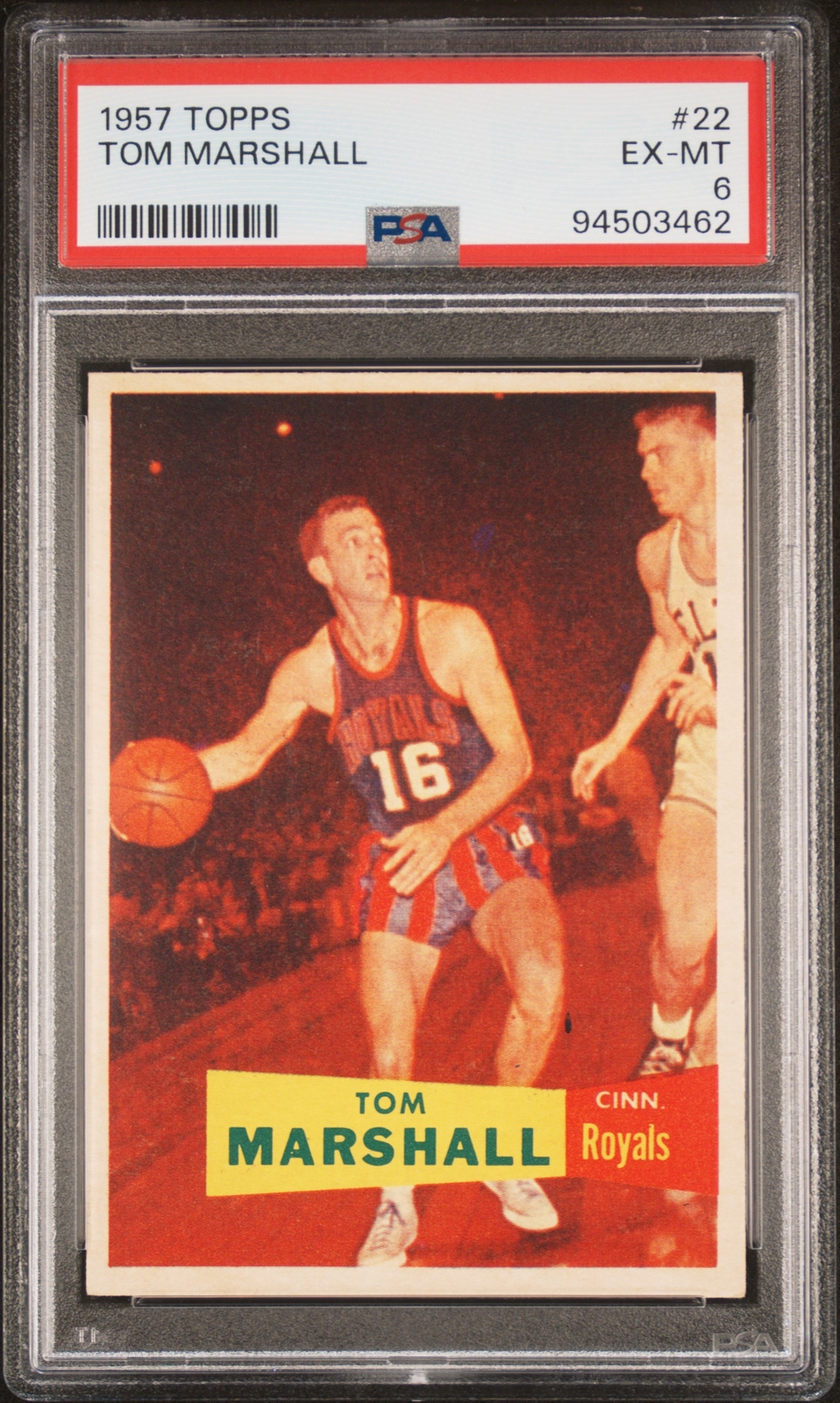 1957 TOPPS #22 TOM MARSHALL PSA 6