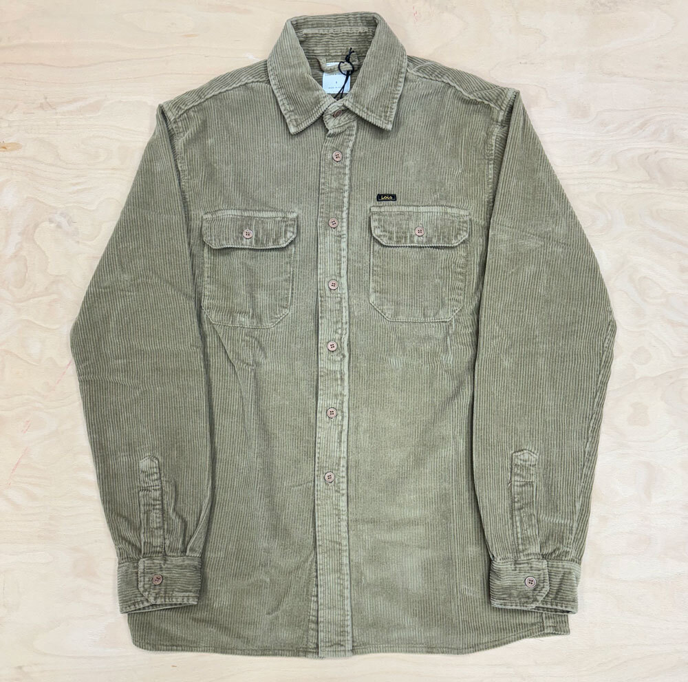 Camisa de Trabajo Lois Jeans Para Hombre Leo Beige Regular Mediados de Gales Cordón Camisa Pana España