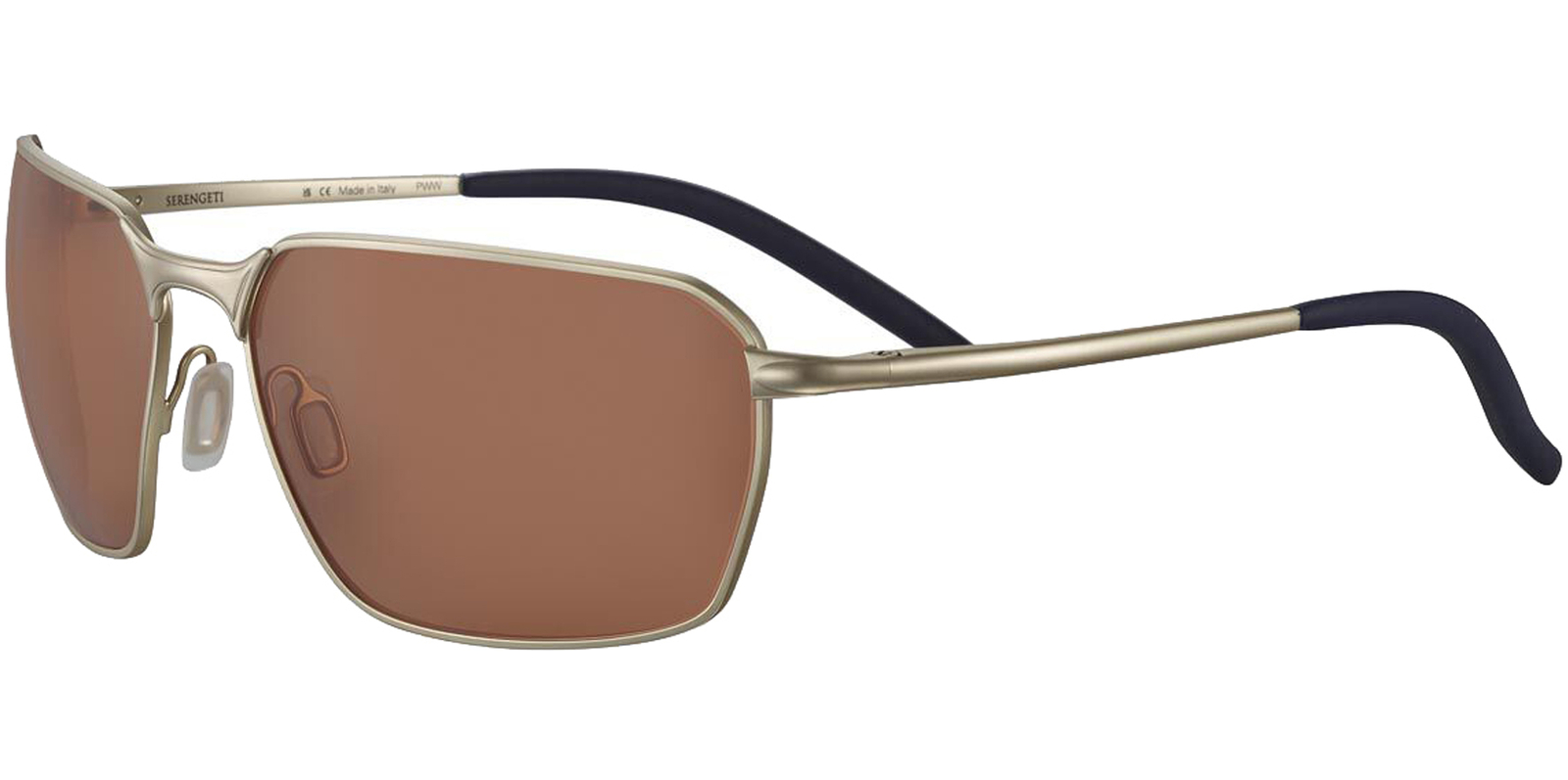 Мужские прямоугольные спортивные солнцезащитные очки Serengeti Shelton золотистого цвета SS547005 - Италия 18090₽