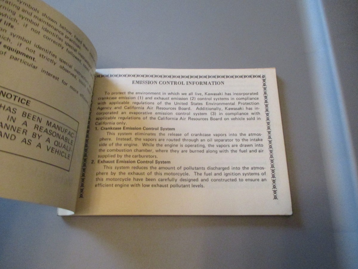 OEM Kawasaki Owners Manual 1988 KZ 305 KZ305 LTD 99920-1415-01 | eBay