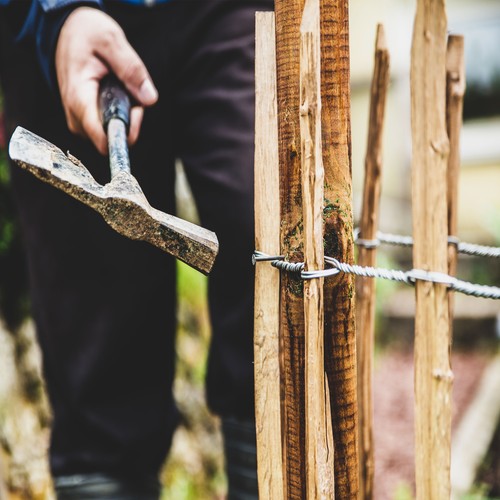 10m picket fence 90cm high slat spacing 4-6cm garden fence chestnut fence fence - Picture 7 of 7