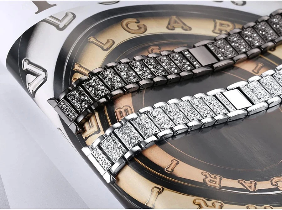 Bling Metal Band Strap+Pc Case For Samsung Galaxy Watch 3/4/5/6/7/FE 40/44/47mm - Image 3 of 4