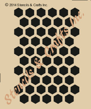 HONEYCOMB STENCIL HEXAGON BEEHIVE BACKGROUND PATTERN PAINT ART CRAFT BEE NEW 2