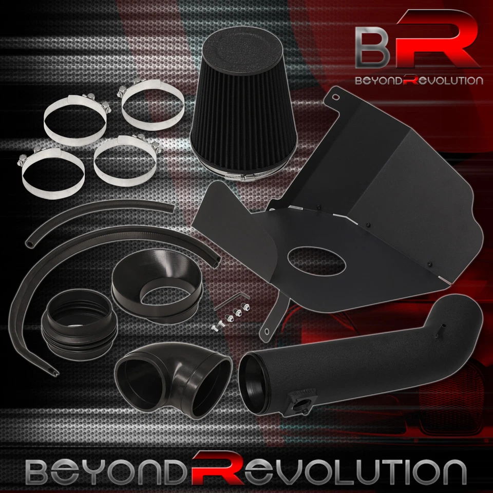 For 2009-2013 Silverado 1500 V8 Cold Air Intake System Black Pipe + Heat Shield — 第 4/4 张图片