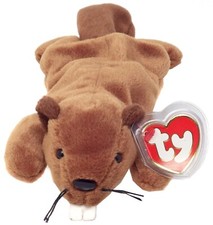 Bucky the Beaver Beanie Baby Plush [3rd Gen Hang Tag, 2nd Gen Tush Tag]