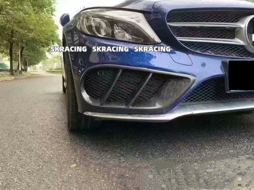 Cubierta antiniebla de ventilación de aire para parachoques delantero de fibra de carbono para Benz W205 Sport C43 - Imagen 7 de 12