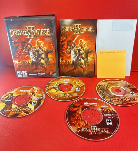 Dungeon Siege II 2 Video Game (2005 Microsoft PC-CD ROM) w/4 Discs ...