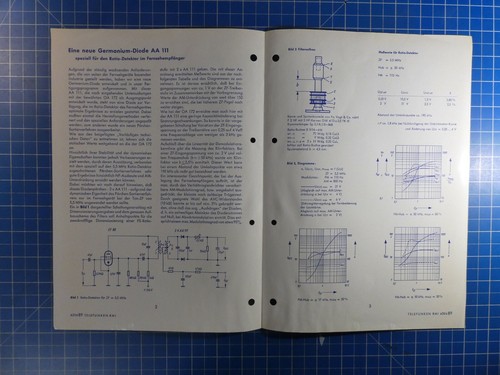 Telefunken Halbleitermitteilungen für die Industrie Germanium Diode AA111 B23096 - Picture 2 of 5