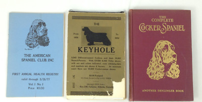 Complete Cocker Spaniel, 1977 Health Registry, 1856-1952 The Keyhole | Book Lot