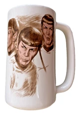 1986 Spock Nimoy Limited Edition Star Trek Ceramic Stein, RJ Ernst, Susie Morton