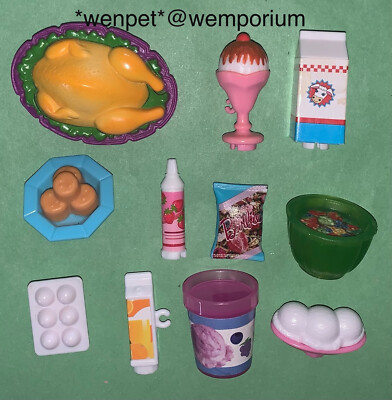 Barbie Puppe Zubehör Traumhaus Clip Kühlschrank Essen Milch Huhn Eis Eier
