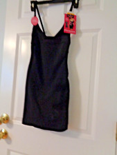 FLEXEES by Maidenform Firm Control Full Slip Shapewear Built-In Panty Black SZ S