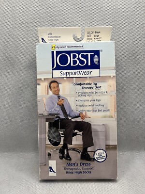 New Jobst Medical Compression Socks 8-15mmHg Knee High black Large