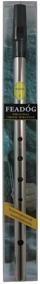 Nickel Feadog Key of C Note Irish Tin Penny Whistle PACK