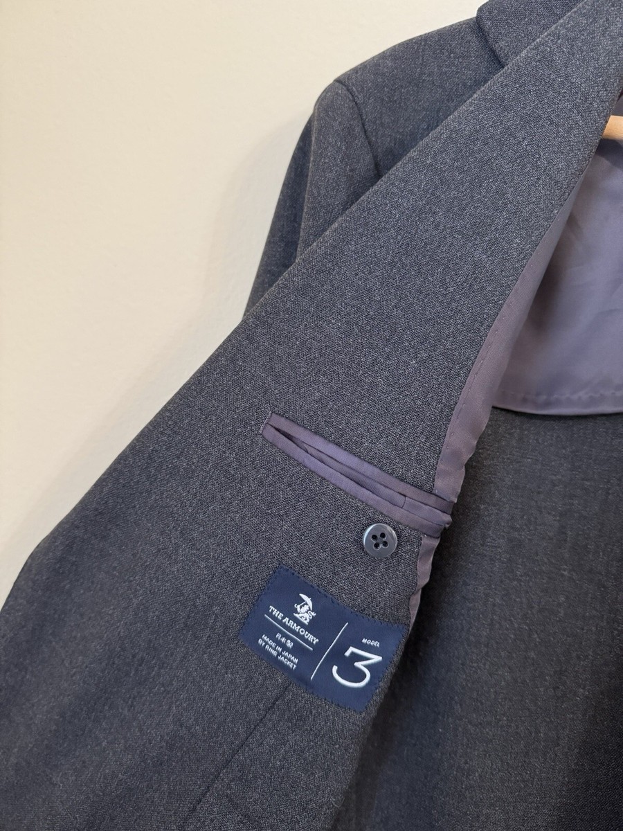 The Armoury Model 3 Sport Coat Blazer Jacket Grey Wool Size 50 | eBay