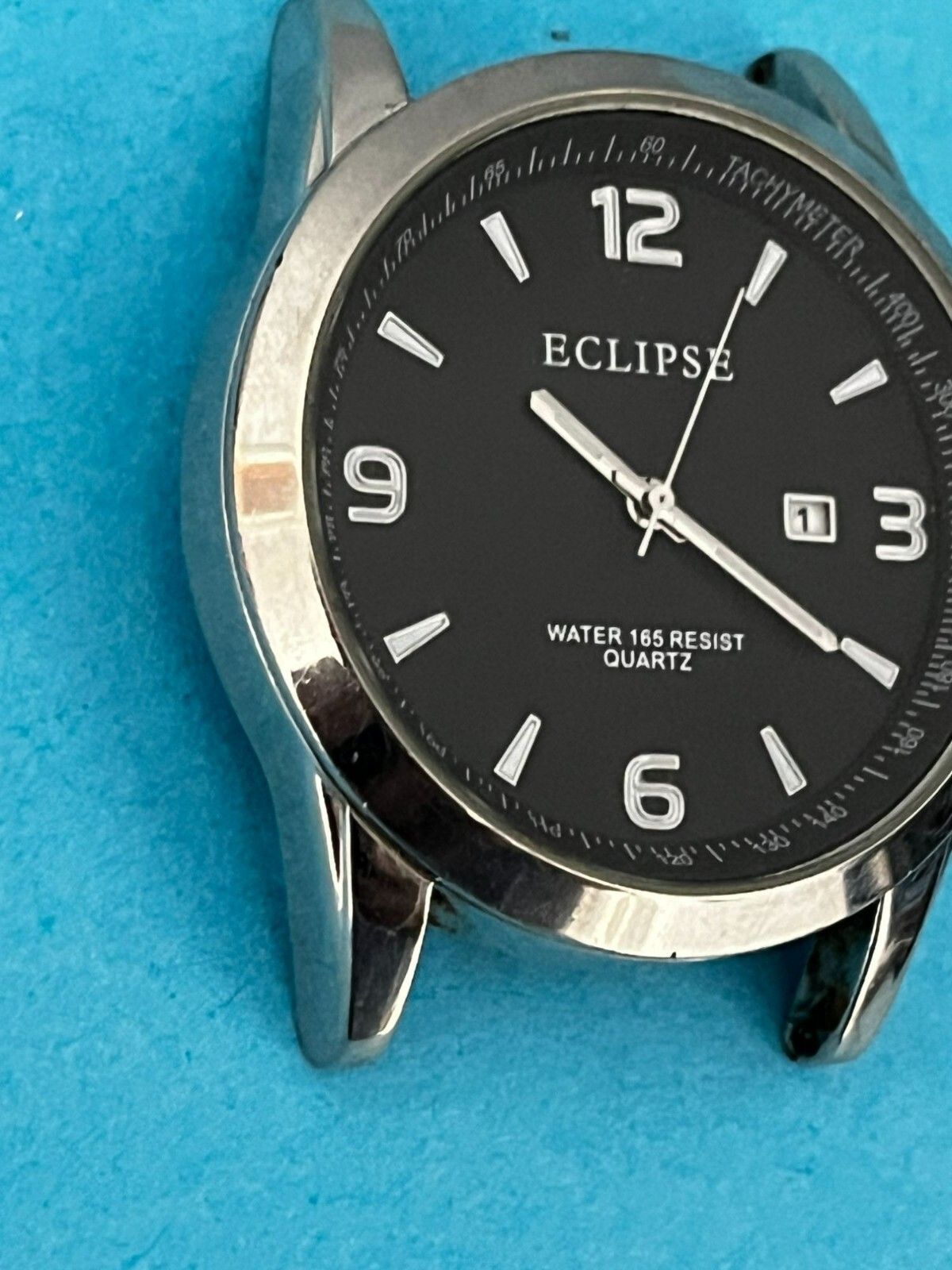 Men Eclipse Armitron Watch 1010 Silver black dial… - image 5