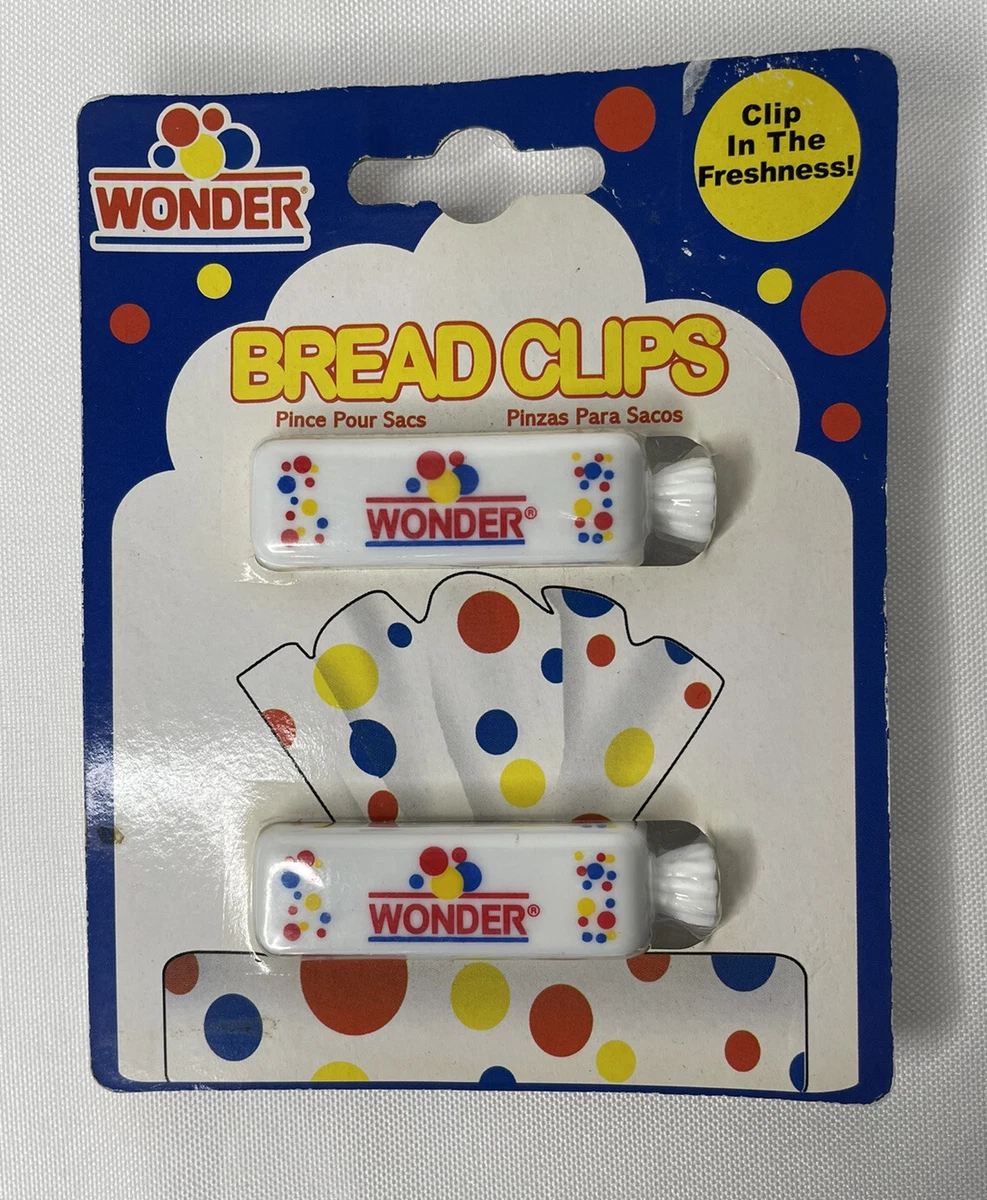 Vintage Wonder Bread Bag Clip White - original Mini Loaf Design