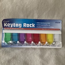 Keytag Rack Makes Organizing Keys Simple. Don't lose your keys. 8 color key tags