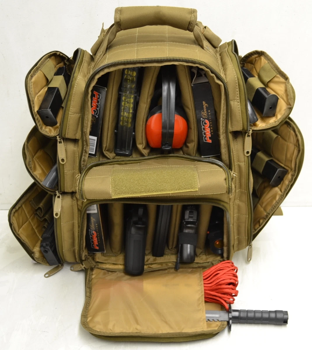 Coyote Brown Explorer Tactical Range Backpack Gun Pistol Survival Emergency  Kit