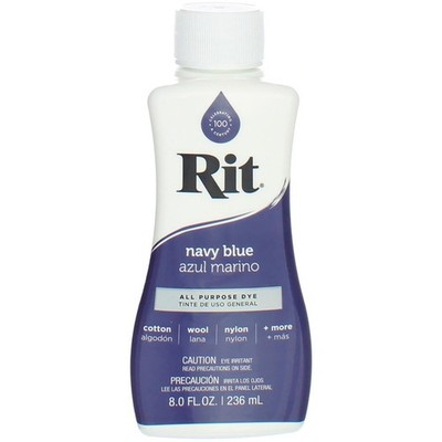 4 Pack Rit All-Purpose Liquid Dye, Navy Blue, 8 fl oz
