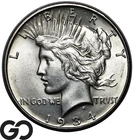 1934-D Peace Dollar, Blast White Solid Gem BU++