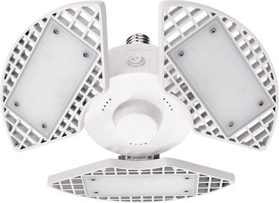 Deformable 80W LED Garage Light, 8000 Lumens, 3 Panel Adjustable Brightness