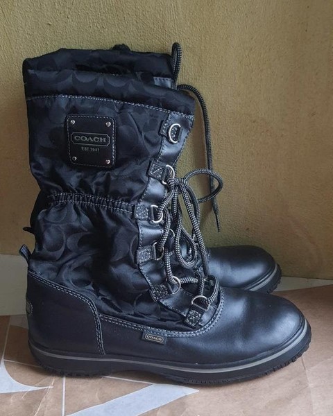 Women Coach Boots Black 36 #1RYQ