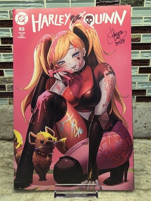 Harley Quinn #53 RACHTA LIN Signed Jams Fortress Exclusive Variant w/ COA NM+