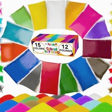 Colored Sand for Sand Art 15 Colors: 12 lbs , Colored Sands Bulk, Delightful