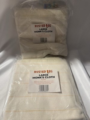 Bundle 2 Rusted Leg Large Monk s Cloth 2.1 x 1m Punch Needle Fabric