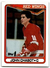 1990-91 Topps John Chabot Detroit Red Wings #163