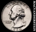 1964-D Washington Quarter- Silver- Choice Gem Brilliant Uncirculated #J1269